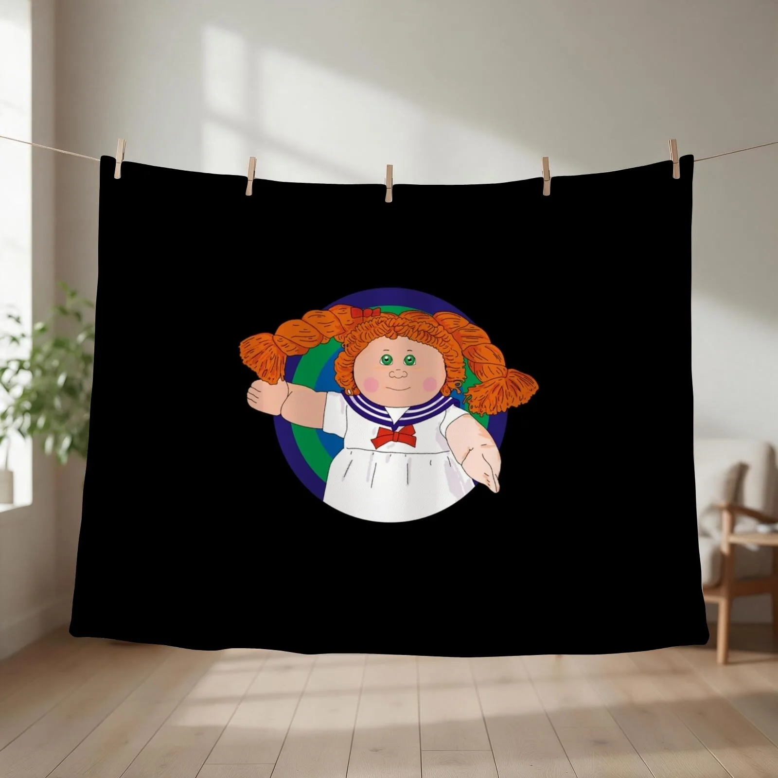 Marine Cabbage Patch Throw Blanket Plaid on the sofa Soft Plaid Thermals For Travel Picnic Blankets