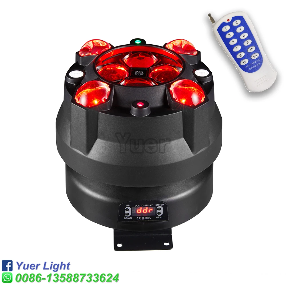 NEW LED 8x10w RGBW White Strobe RG Laser Bee Eye Effect Stage Lighting Party Decoration Wedding Events DMX 17CH Flash Rotation