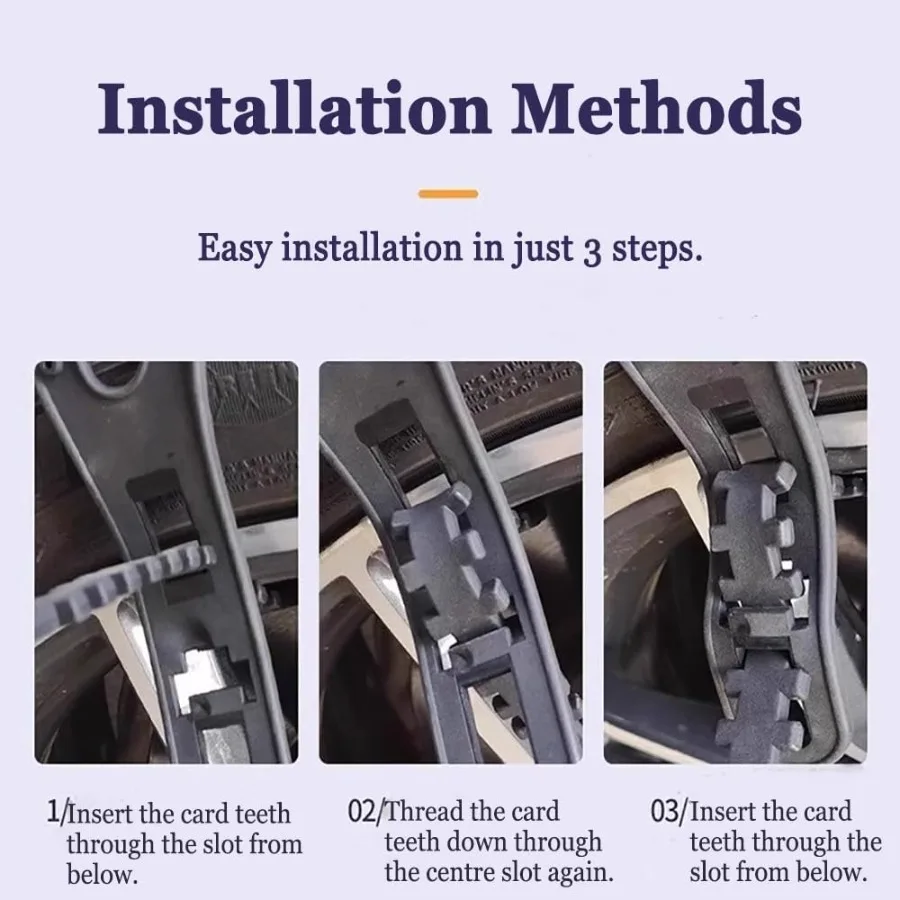 10 Uds. Cadenas sobre ruedas, cadenas antideslizantes para nieve para coche SUV, cadenas universales ajustables, cadenas para neumáticos de nieve de emergencia, solución de seguridad