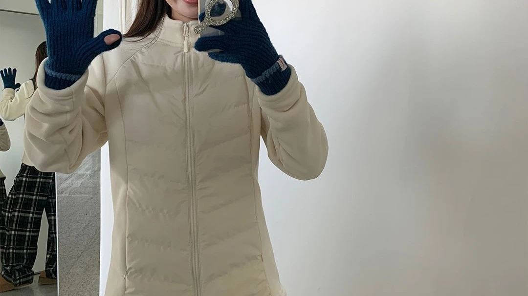 سترة خفيفة الوزن للنساء في الخريف والشتاء، طراز جديد مع بطانة داخلية، ياقة واقفة، ملابس خارجية سميكة ودافئة #2