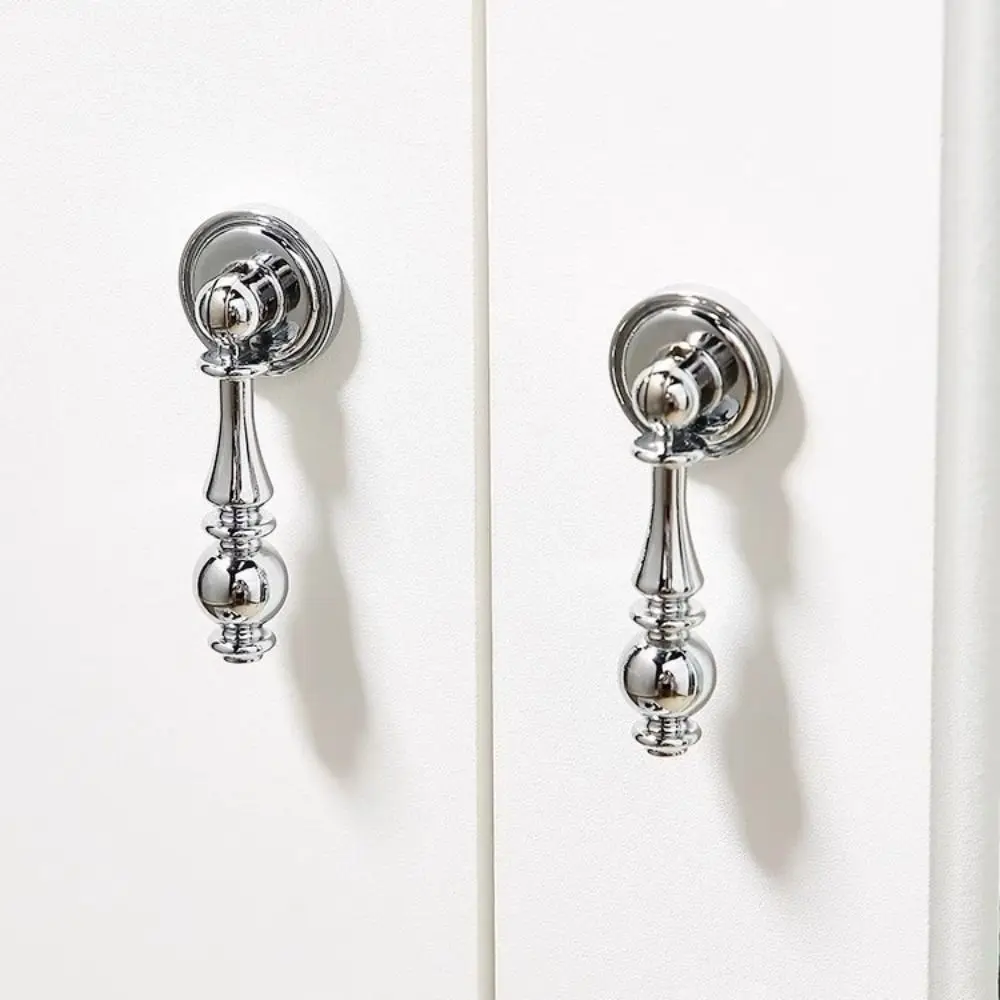 Classic Zinc Alloy Drawer Pull Handle European Style Brushed Cabinet Door Knob Antique Drop Shape Cabinet Pull For Furniture