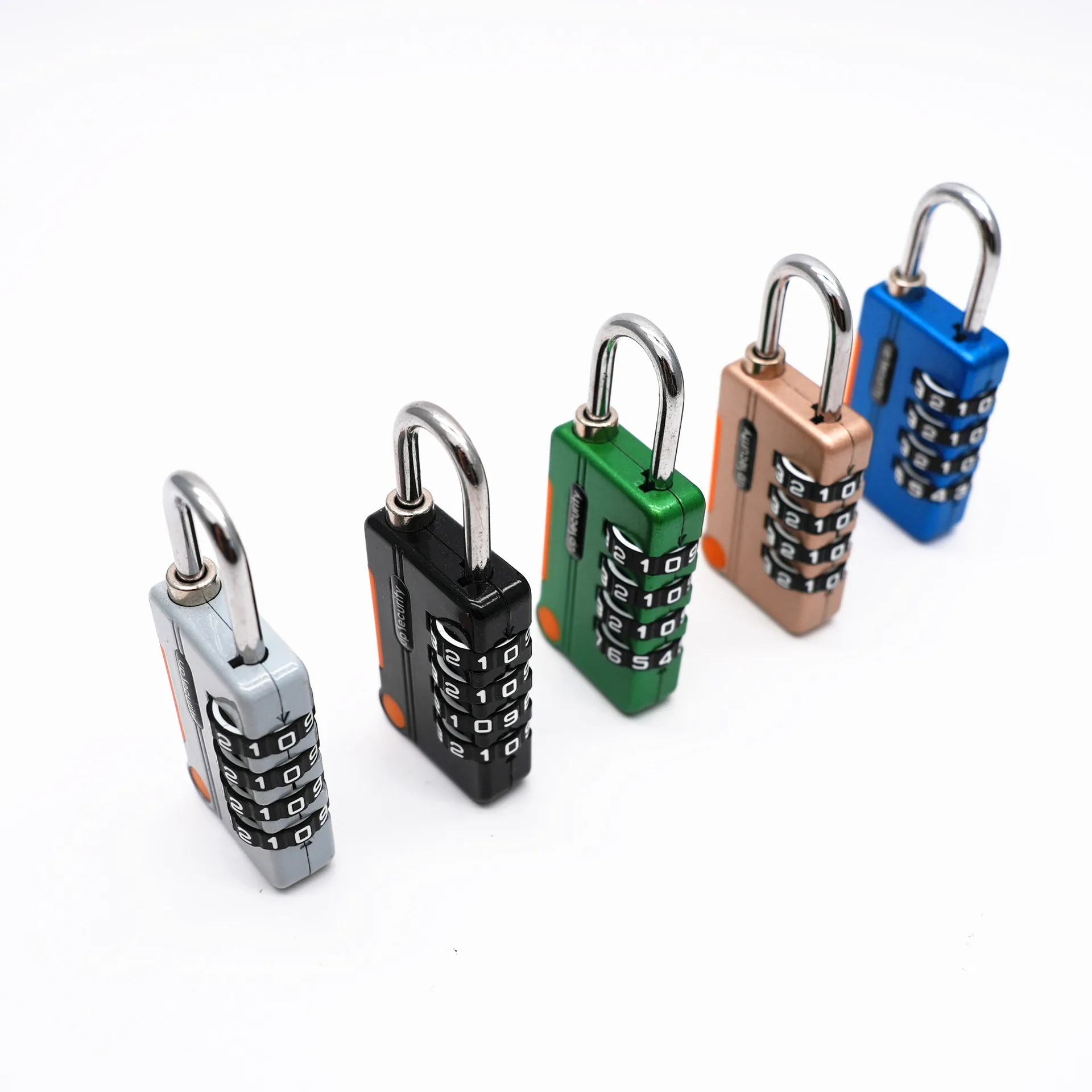 Homefish 1m Security Steel Cable 4 Digit Combination Lock, Double Loop Coated Wire Rope Travel Padlock for Luggage & Bag