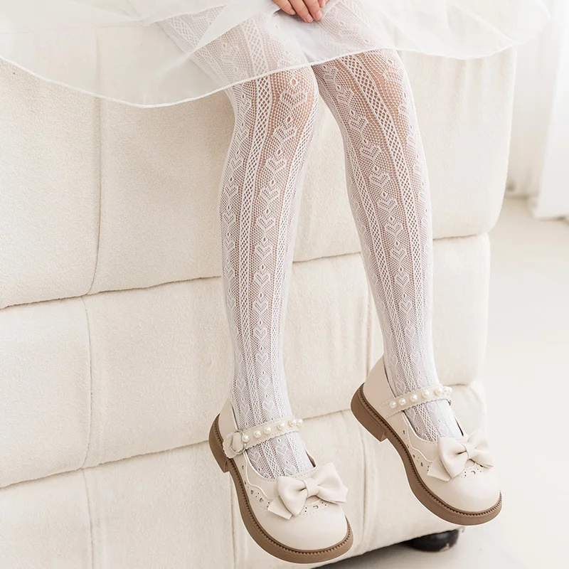 

NEW Fashion Girls Kid Mesh Fishnet Net Hollow Out Pattern Tube Pantyhose Baby Tights For 3-12 Years