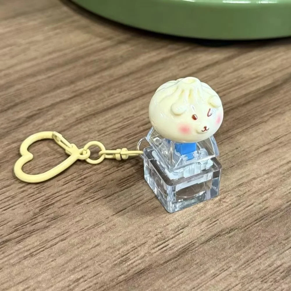 Click Button Fingertip Button Keychain Keyboard Switche Trinket Mechanical Switch Keychain Funny With LED Light