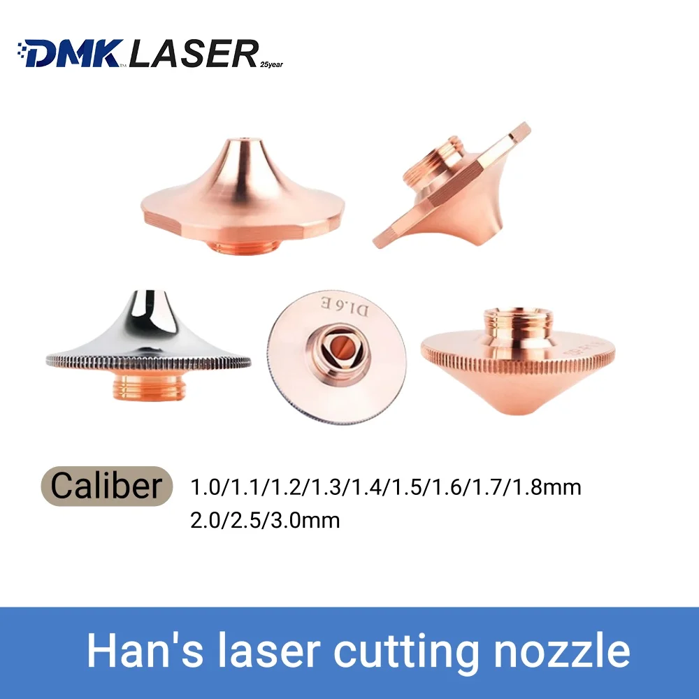 DMK Fiber Laser High speed Cutting nozzle D28 M11 H15 for hans laser cutting head Anti-collision and anti-slag