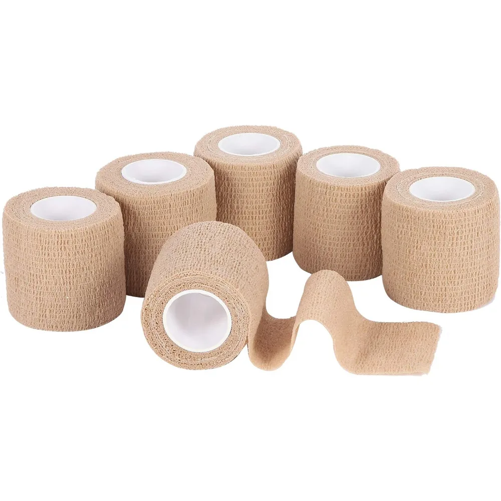 

2PCS Self-adhesive Bandages Non-woven Adhesive Bandages Highly Breathable First Aid Bandage Rolls Elastic Motion Protection