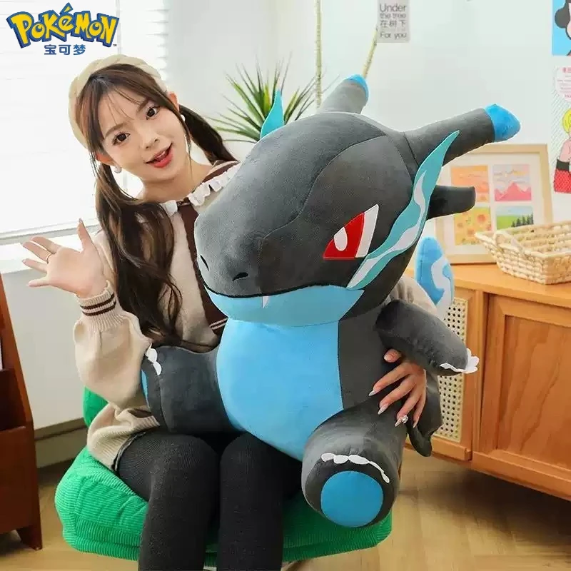 30/50/65cm Pokemon Charizard Plush Toy Black Flame Dragon Doll Soft Hug Pillow Anime Collectible Figure Bedroom Decor Gifts