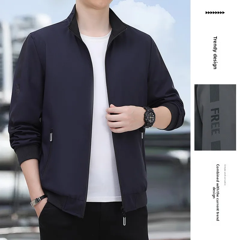 Giacca spessa double face di alta qualità per il tempo libero all'aperto da uomo per gli sport invernali autunnali che corrono una comoda giacca alla moda