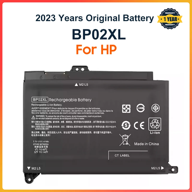 7.7V 5150mAh Laptop Battery BP02XL For HP Pavilion PC 15 15-AU 849909-850 849569-421 HSTNN-LB7H BP02041XL HSTNN-UB7B