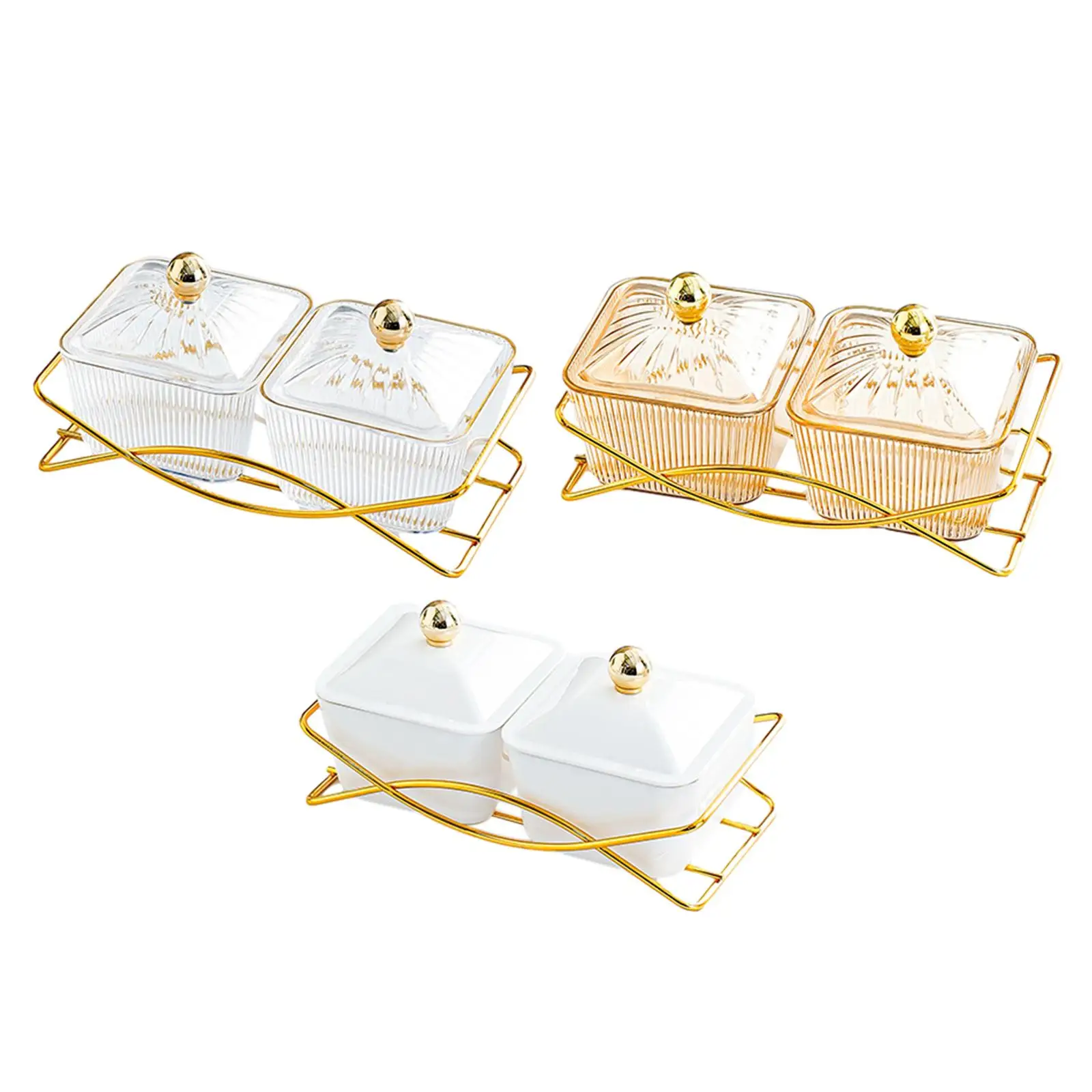 Nordic Serving Platter with Lid Divided Snack Serving Bowls for Kitchen Nuts