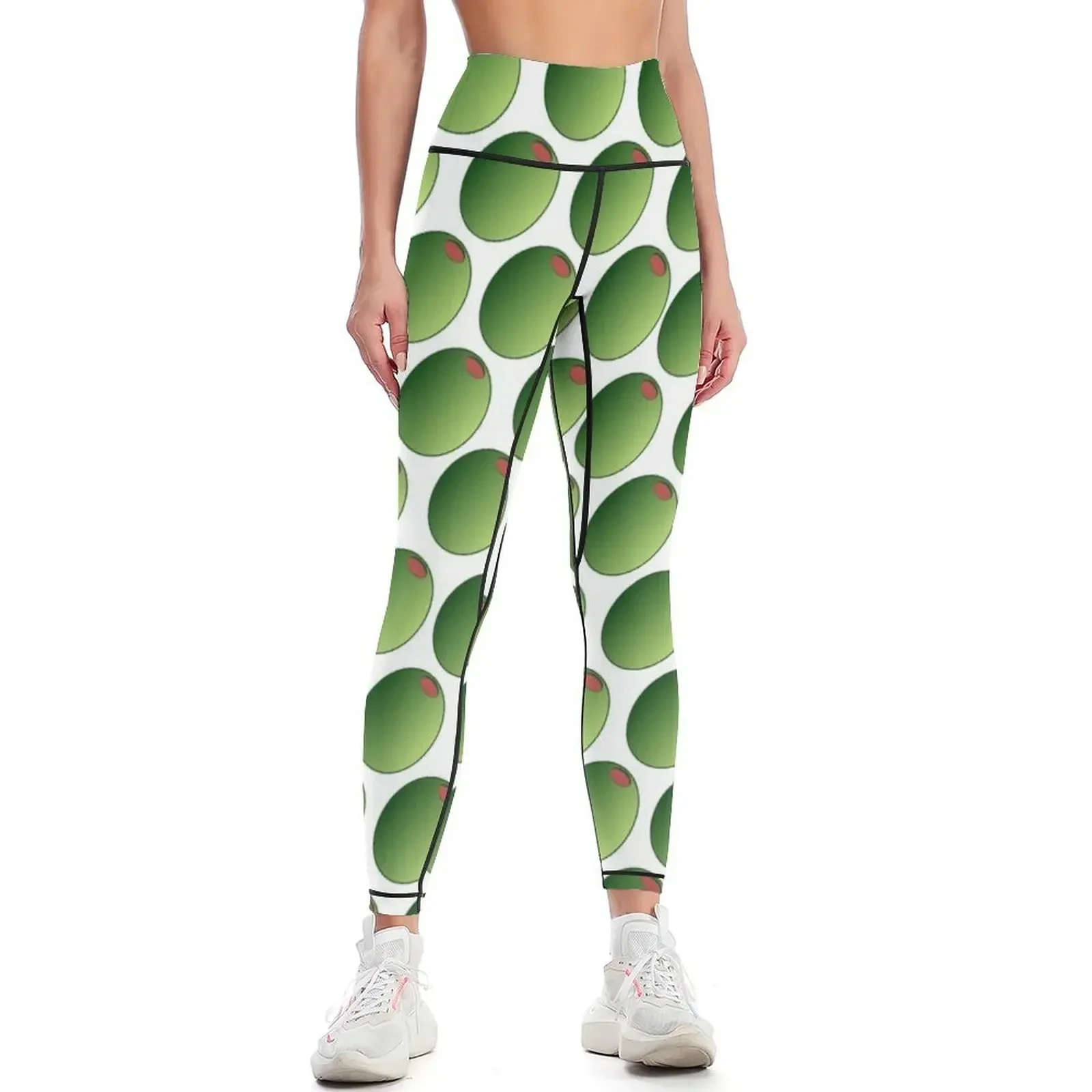 

Green Olive Pattern Leggings Jogger pants sport pants jogging pants sports for gym Womens Leggings