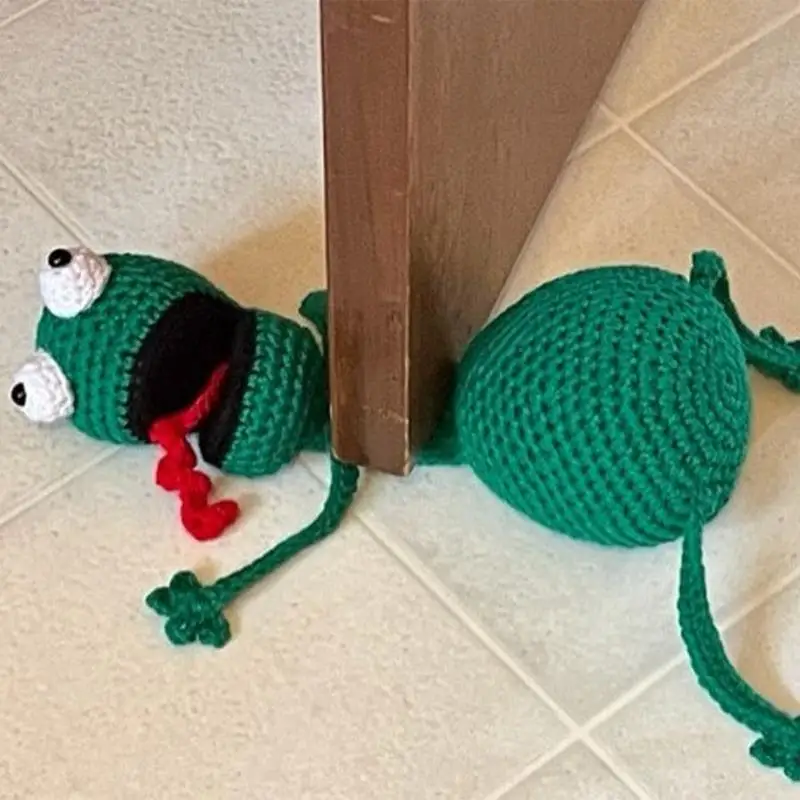 Animal Door Stoppers Cute Small Door Stopper Floor Decorative Knit Cartoon Door Stoppers For Home For Prevent Door From Hitting