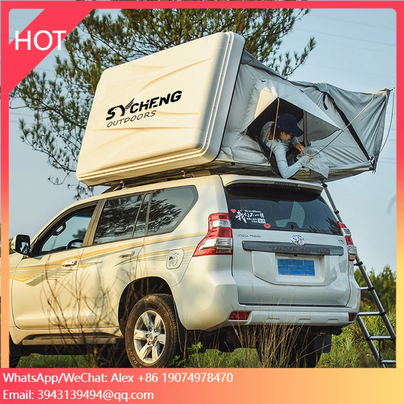 

Водонепроницаемая палатка на крышу автомобиля 4x4 для кемпинга, 4-местная, с жестким корпусом из ABS, боковым открыванием и солнцезащитным козырьком