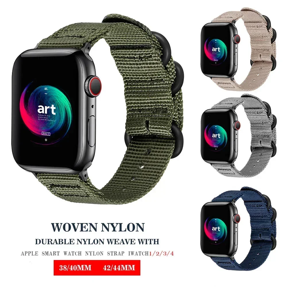 Nylon Strap For Apple Watch 9 8 45mm 44mm 49mm Nand for i Watch9 8 7 6 5 4 SE 3 2 1 for Apple Watch Bracelet Womem Men Bands