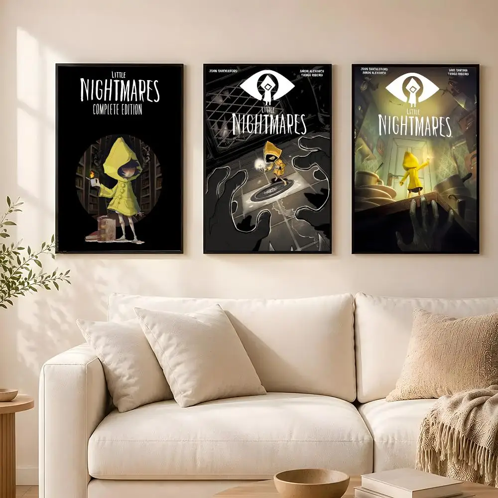 Game L-Little Nightmares Poster poster Self-adhesive wall stickers, suitable for room decoration, high-quality printing.