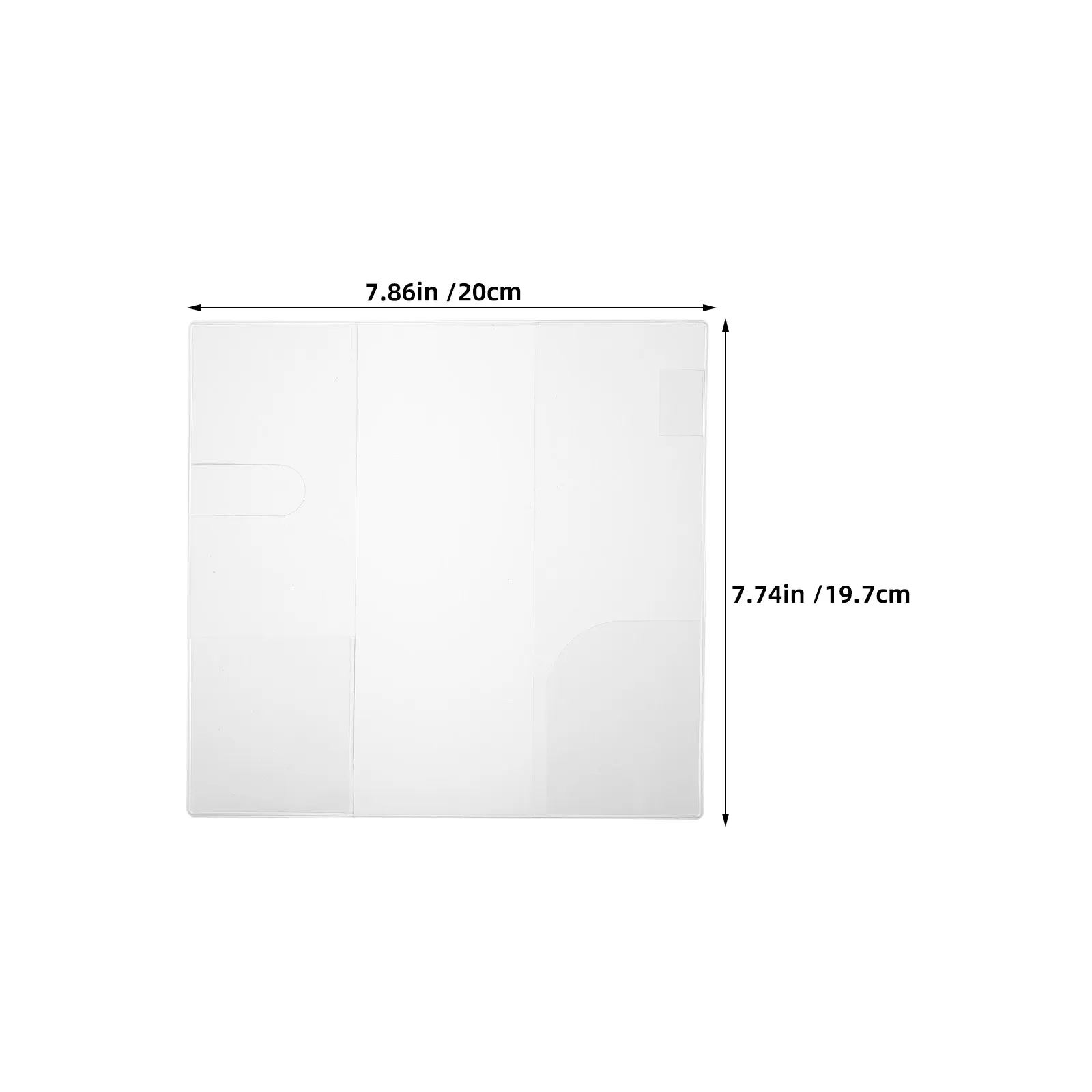 2Pcs Waterproof Clear Notebook Protectors Clear Book Sleeves For Cover Book Transparent Lightweight