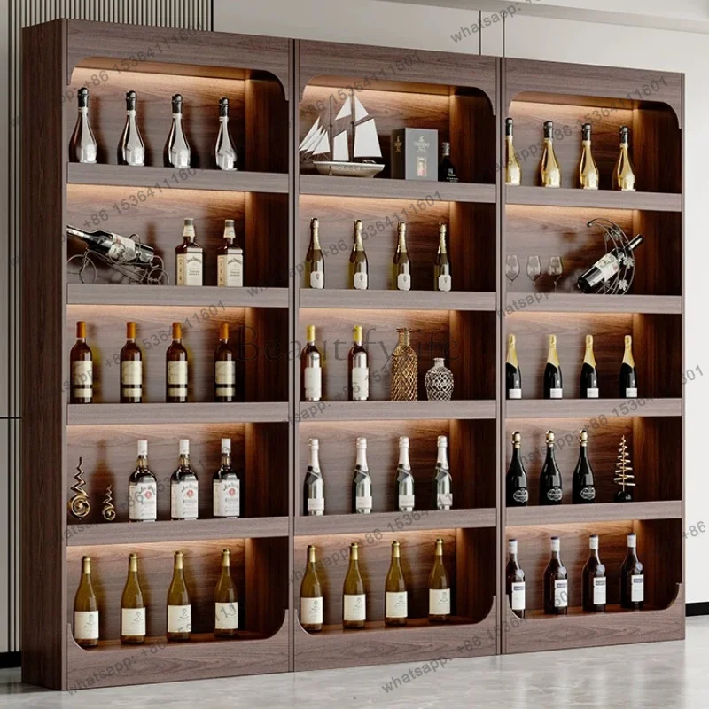 LJY Modern Wooden Display Cabinet Nordic Creative Multi-layer Storage Rack Cosmetic Shelf Supermarket Office Furniture Mueble