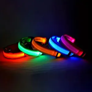 Nylon Led Night Safety Flading Dog Collar, Gloss in the Dark Dog, Luminous Fluorescent Pet Collar 10 Main Sales Current for Dog - №4