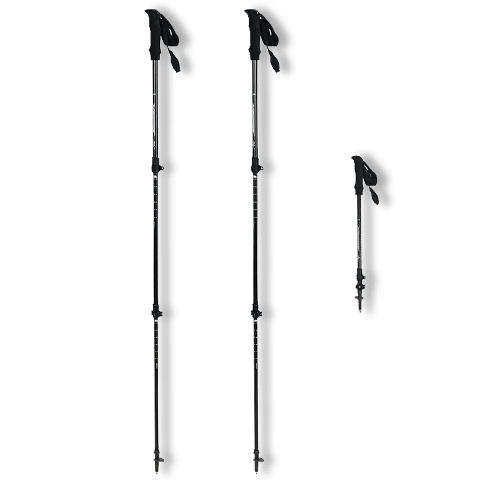 2Pcs Outdoor Folding Ultralight Trekking Poles Walking Sticks Hiking Canes Walking Pole 3-Section Walking Sticks trekking