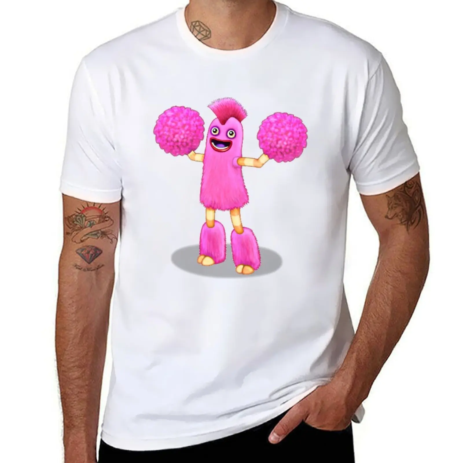 

My Singing Monsters character Pompom T-Shirt man t shirt heavy cotton essential t shirt T-Shirt