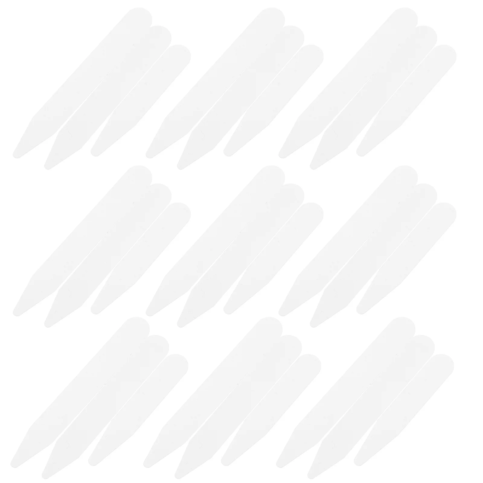 200 szt. Podpórki do kołnierzyków, plastikowe, białe, 2,5 cm, 2,6 cala, 6,5 cm, 2,8 cala, 7 cm, akcesoria do koszul męskich, utrzymują kołnierzyk prosty.
