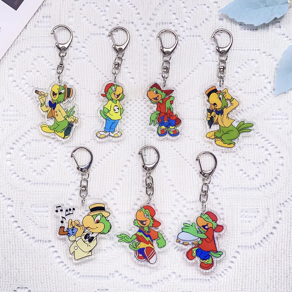 1/7 Peças Disney Saludos Amigos José Carioca Chaveiro de Acrílico, Pingente para Bolsa e Mochila, Decoração, Presentes para Amigos