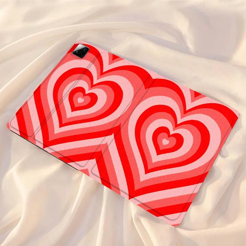 

Color Heart Shaped Pattern For Xiaomi Redmi Mi Pad 4 5 6 7 8 K SE Mini Pro Plus Max 10.1 11.2 inch Tablet Case