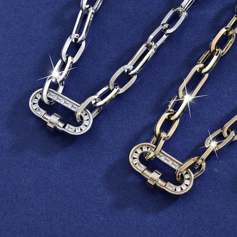 

Ожерелье с геометрической цепочкой в стиле хип-хоп для женской осенне-зимней моды, изготовление универсальных цепочек для свитера для одежды