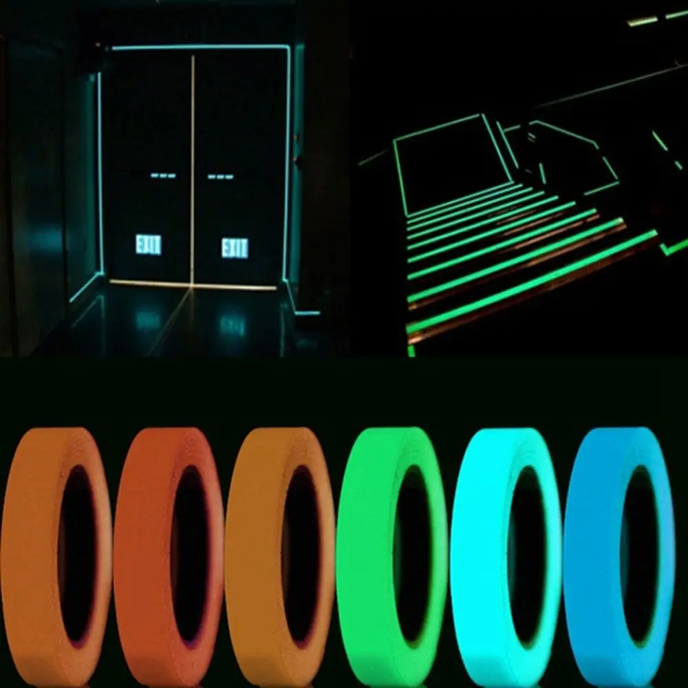 Luminous Tape Sticker High Luminance Glow Removable Waterproof Photoluminescent Glow in The Dark Safety Warning Tape