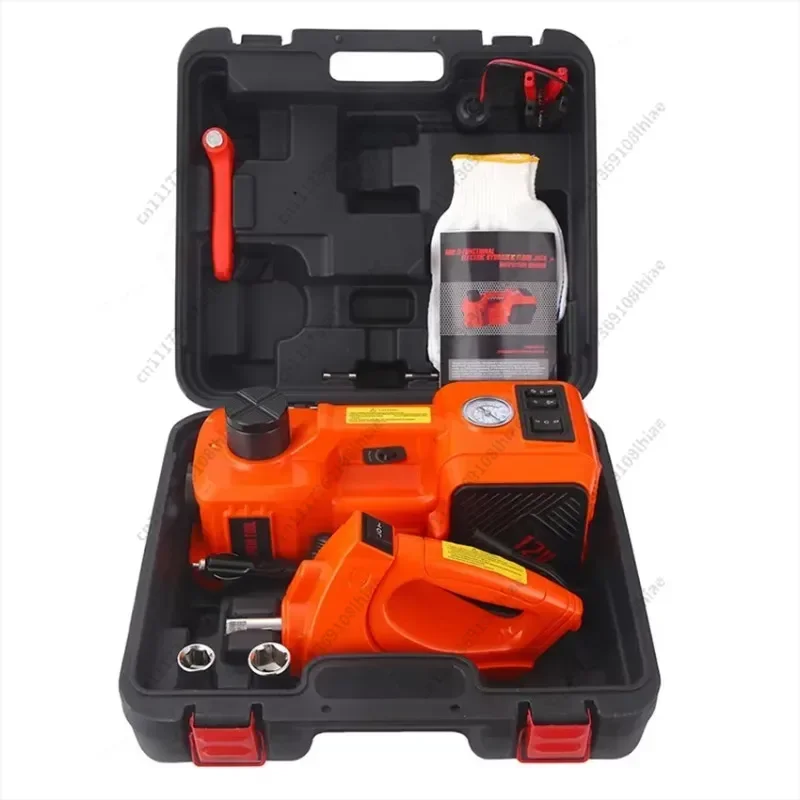 Inflator Pump LED Light for Car Truck Tire Repair Tool5Ton 4 in 1 Car Floor Jack Electric Hydraulic Car Jack 12V with