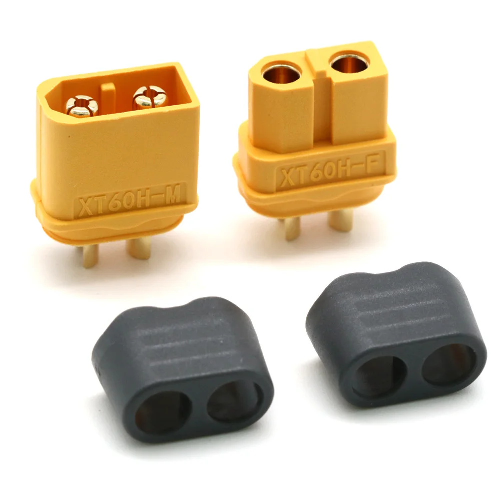 10 x Amass XT60+ XT60H Steckverbinder mit Schutzhülle, 5 Stecker, 5 Buchsen (5 Paare) für RC-Lipo-Akku, RC-Drohne, Auto, Boot – Detail 18
