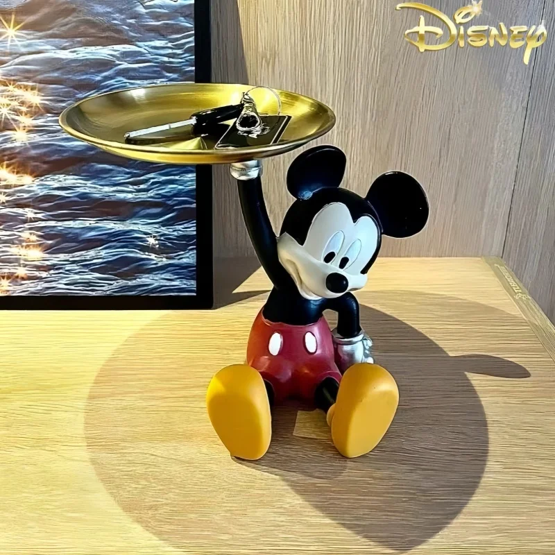 Disney Kawaii Cartoon Mickey Mouse Tray Ornaments Figure Home Soft Living Room Bedroom Tv Cabinet Decoration Festival Gift