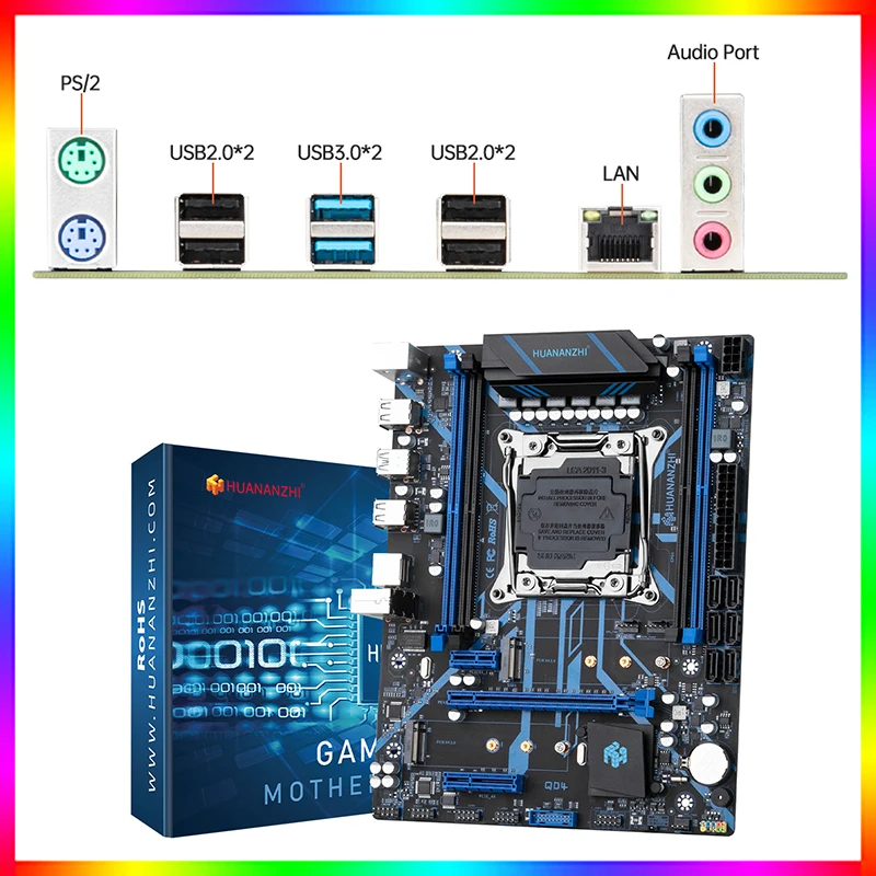 Материнская плата x99 huananzhi motherboard комплект x99 xeon e5 2670 v3 материнские платы ddr4 2670v3 процессор комбинированный комплект ПК геймер для компьютерных игр gtx 1660 super rx 580 8gb