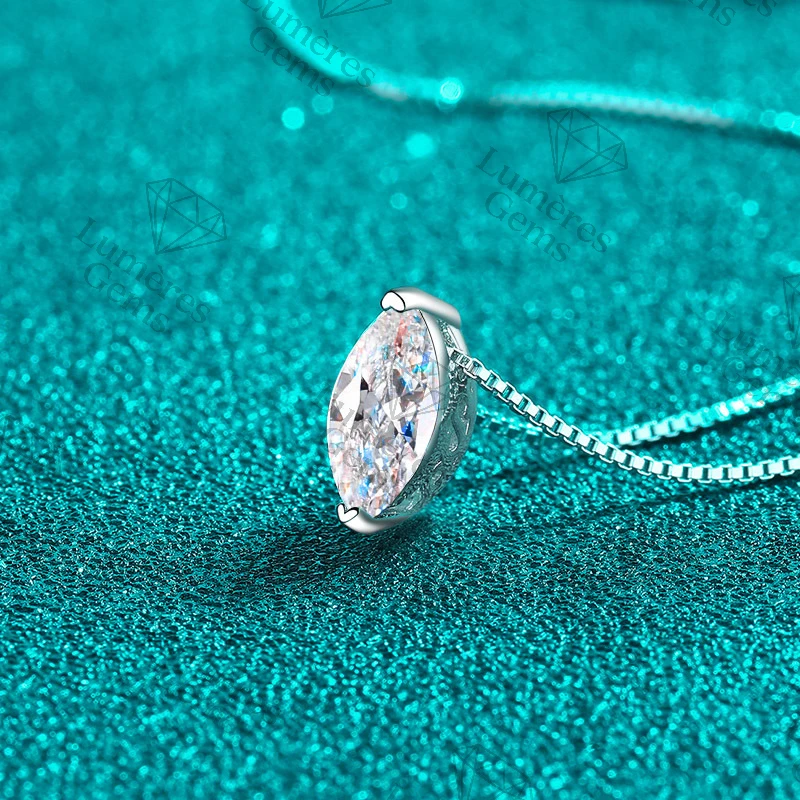 

The New PT950 Platinum Women'S Large Drop Sapphire Necklace Is The Perfect Choice For Daily Outfit Accessories And Gift Options