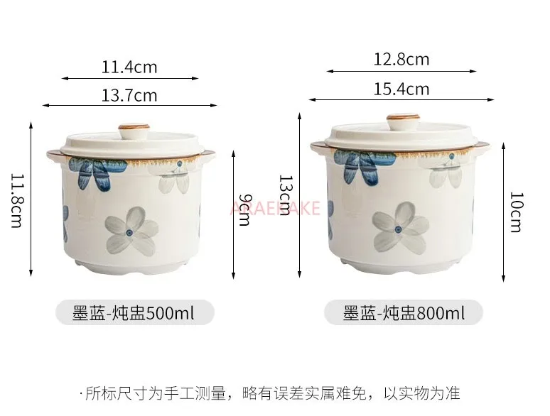 Stew cup, separated from water, stewed household ceramic with lid and double lid, bird\'s nest special soup cup, steamed egg bow