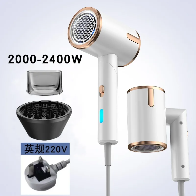 2026 New Foldable Hair Dryer 2400W High Power 15 Second Quick Drying Hair Salon Home Cold and Hot Air Silent Hairdryer 220V