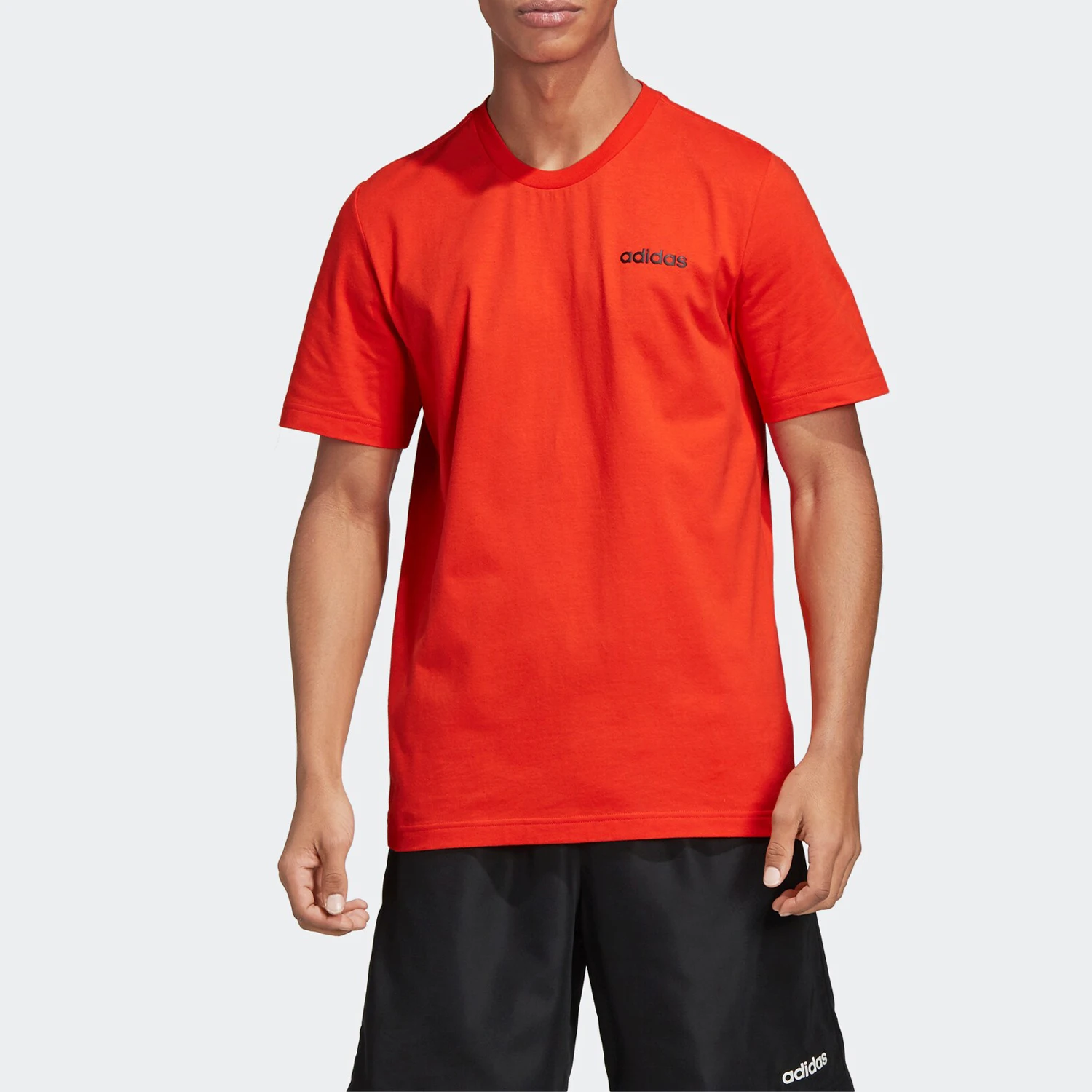 

Оригинальная летняя мужская футболка Adidas для бега, фитнеса и тренировок, с круглым вырезом и короткими рукавами, DU0385