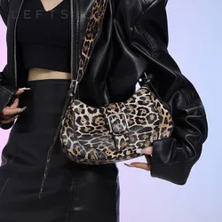 LEWA STRONA mała lampart PU skórzane torby Crossbody dla kobiet 2024 Y2K Trend kobiety koreańska moda damska torba na ramię torebki