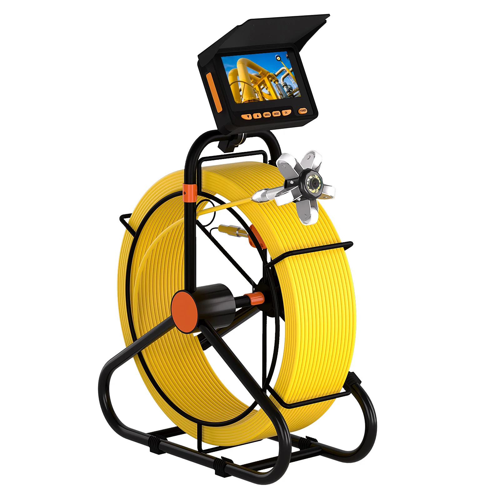 4.3 Inch Sewage Pipe Inspection 20m Cable Drain Industrial    Snake for Waterproof Piping