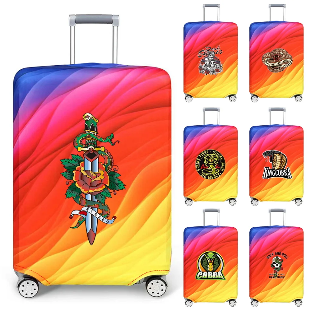 Luggage Cover for 18-28 Inch Suitcase Stretch Fabric Protective Covers Baggage Case Covers Suitcases Printing Cobra Series