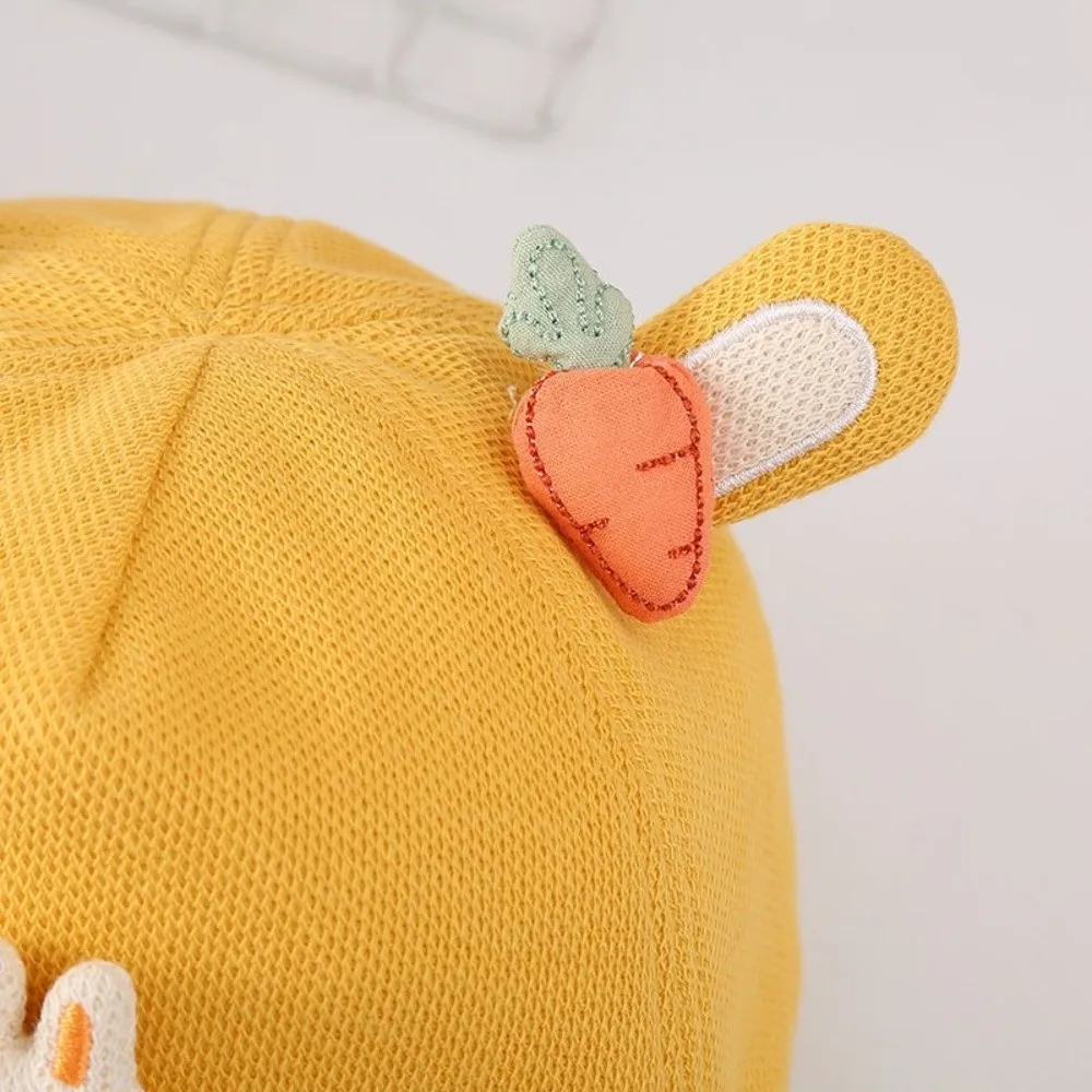 

Cute Cartoon Rabbit Ears Cartoon Peaked Hat Cotton Soft Brim Baseball Cap Solid Color Sun Hat Outdoor