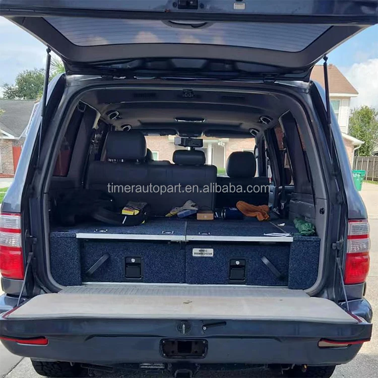 SUV Rear Drawer System,Double Sliding Storage Box for Lexus GX470 GX460, Heavy Duty Lockable Toolbox for Overland Camping,1000mm