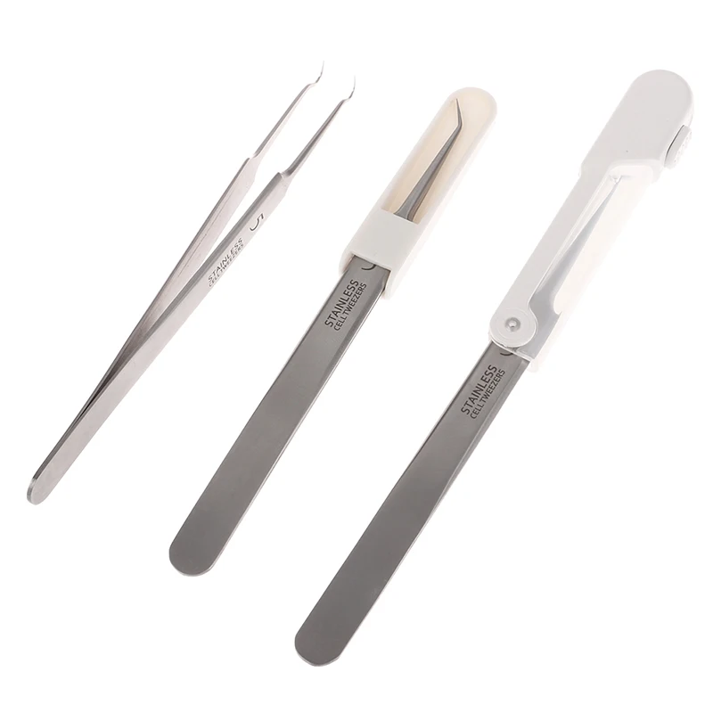 1 pz Led Acne ago pinzette Comedone Blemish brufoli rimozione piega a punta Gib Head strumenti per la cura del viso Comedone Acne Extractor