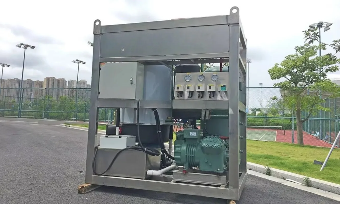Industrial 20 Ton PLC Controlled Tube Ice Machine High Efficiency Compressor for Fruits Vegetables Preserving Custom