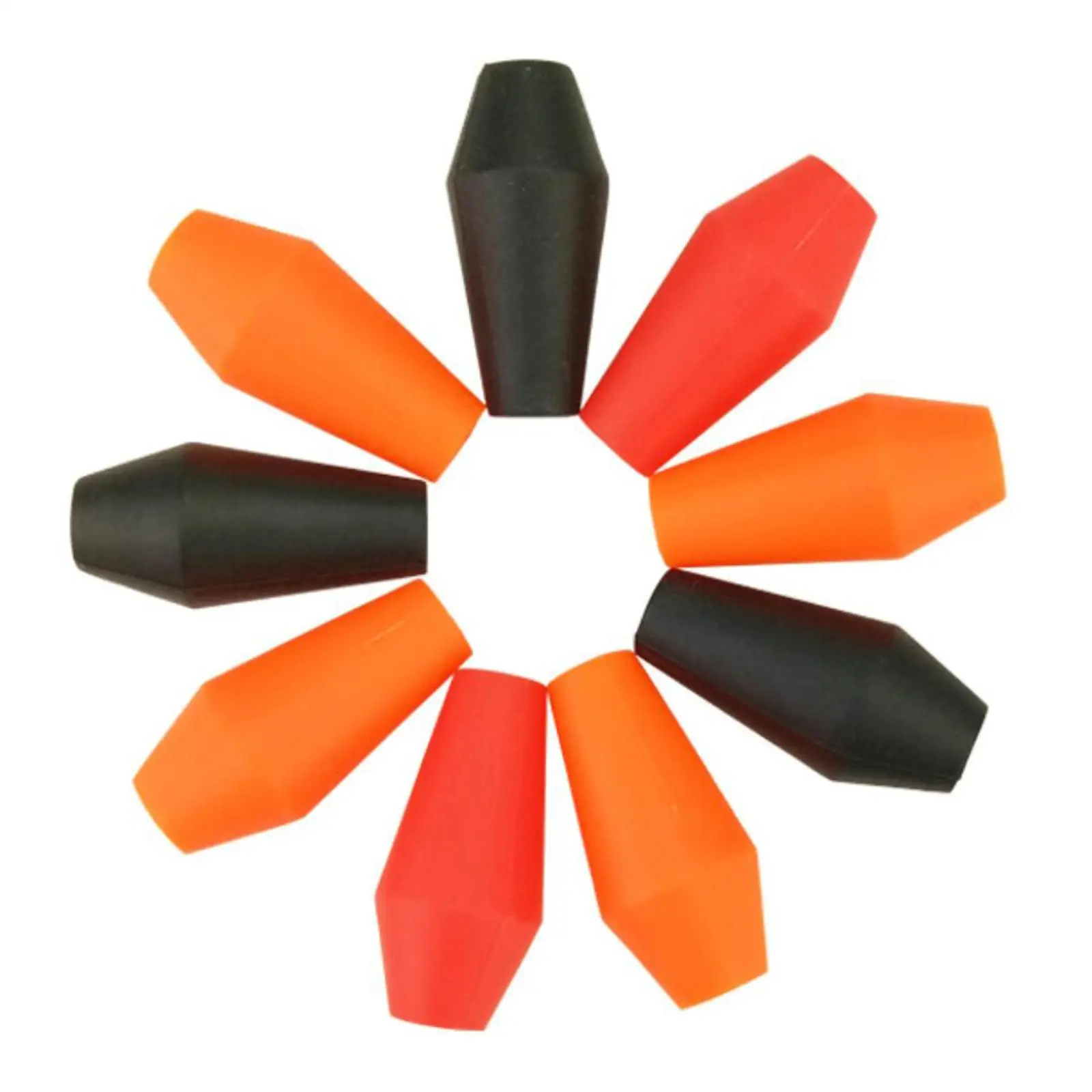 

6pcs Soft Rubber Game Practice Colorful Broadhead Tips for Sport Training 6 / 8mm