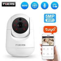 Fuers 5MP Indoor WiFi IP Camera Wtih SD Card Tuya Smart Home Wireless Surveillance Cam Night Visual CCTV Security Baby Monitor