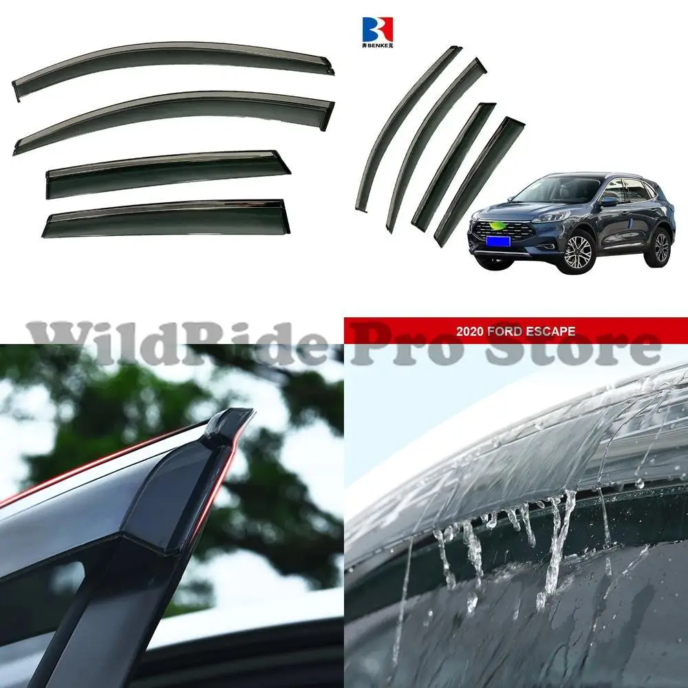

1 set car window sun visor vent shade sunshade rain guard cover for Ford Escape 2020+