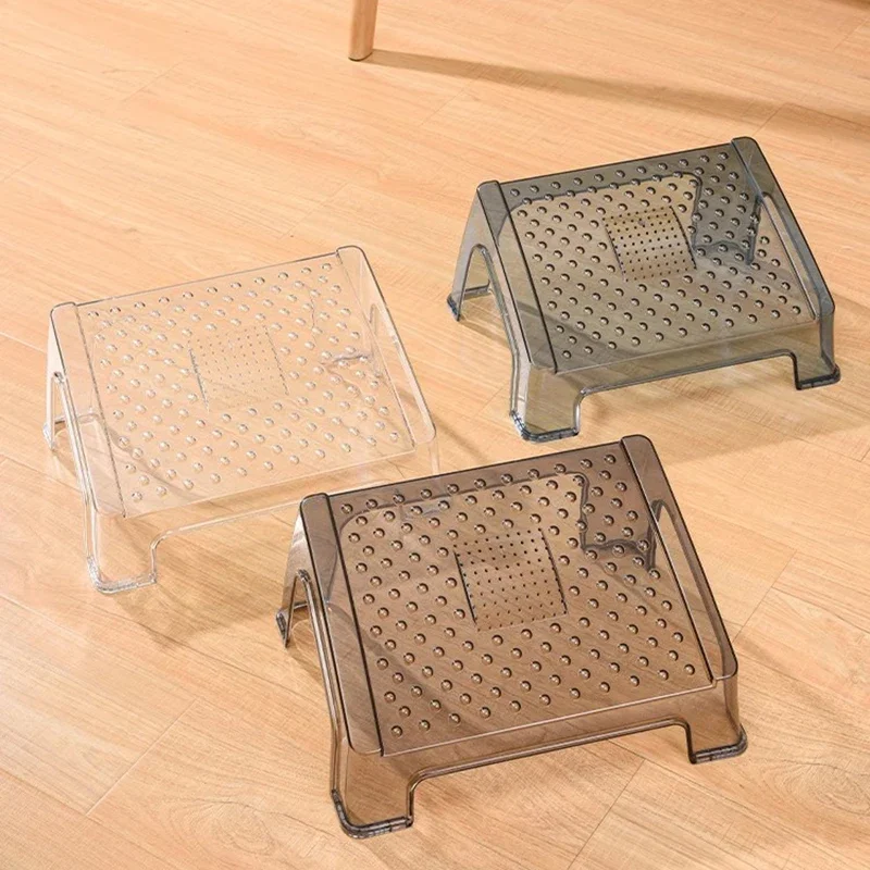 

Plastic Acrylic Step Stool Designer Small Space Saving Foot Stool Ergonomic Unique Portable Professional Sillas Hotel Furniture