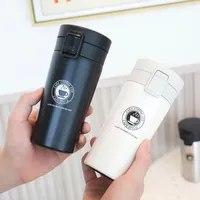 380/500ml Thermos Coffee Cup Tea Mug Double Layer Stainless Steel Vacuum Leak-proof Insulated Metal Outdoor Sports Water Bottle