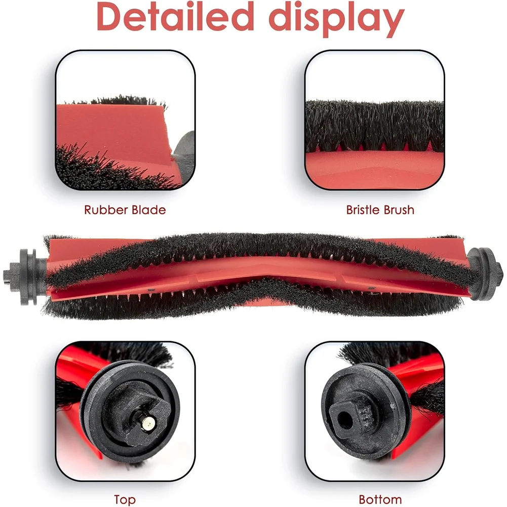 A34R Roller Brushes For Roborock Q5 Q5+ Robotic Vacuum Cleaner, Main Brush Brush Rollers Replacement Accessories Kit - Image 4